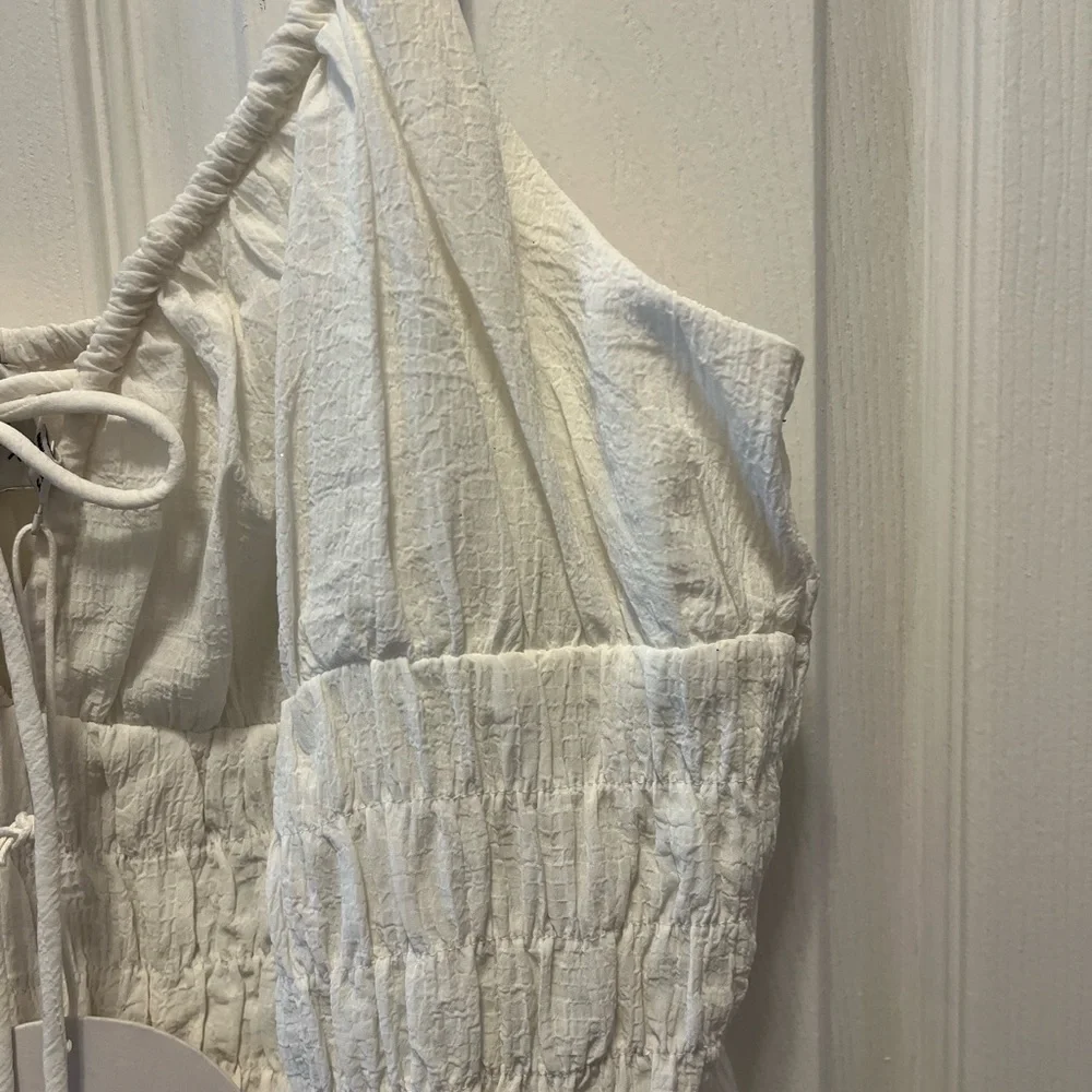 NWT White Boho Mini Dress Size 12 - Picture 12 of 13